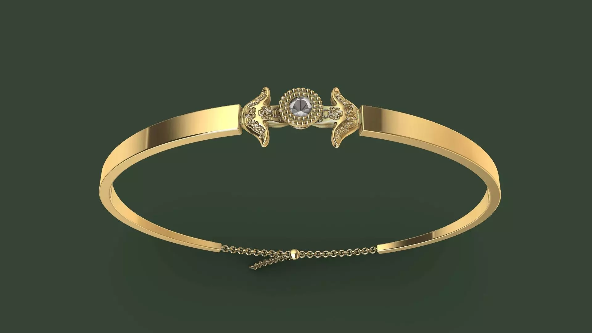 elegant ornament bracelet stl verified 3D print model_0