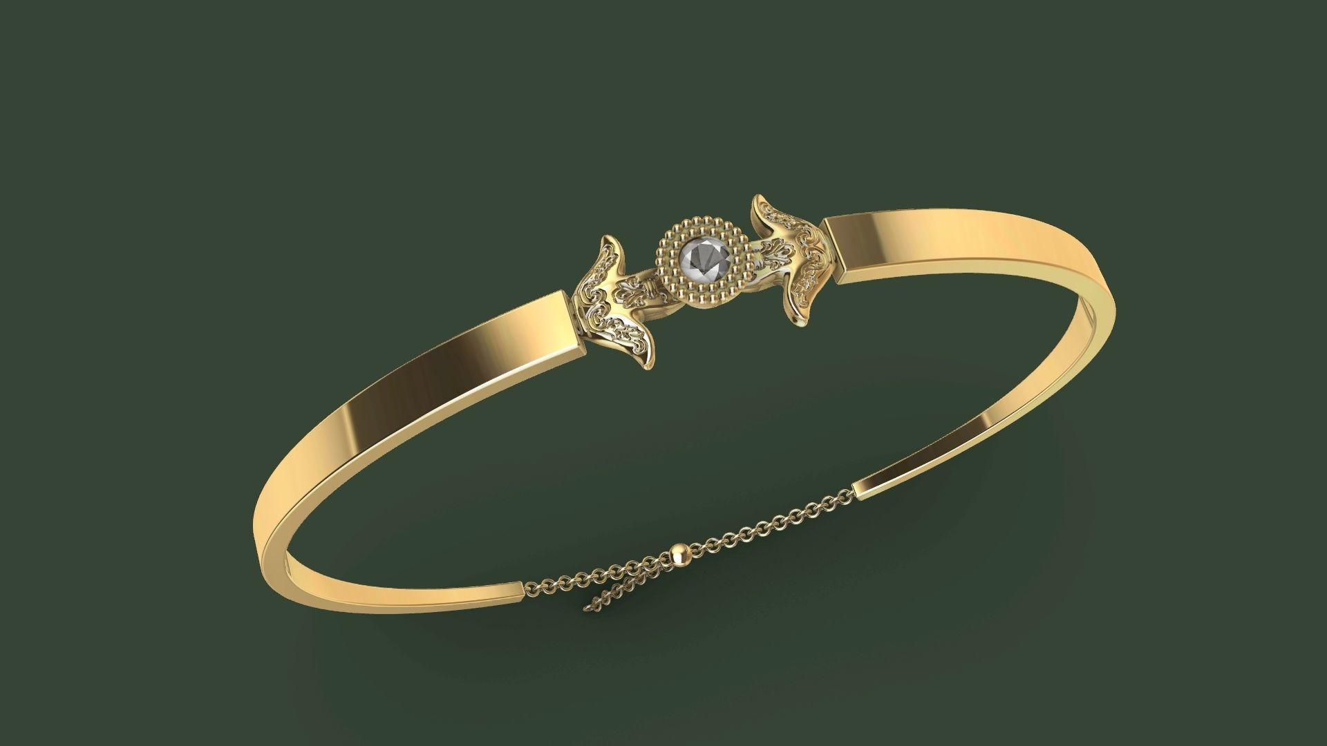 elegant ornament bracelet stl verified 3D print model_1