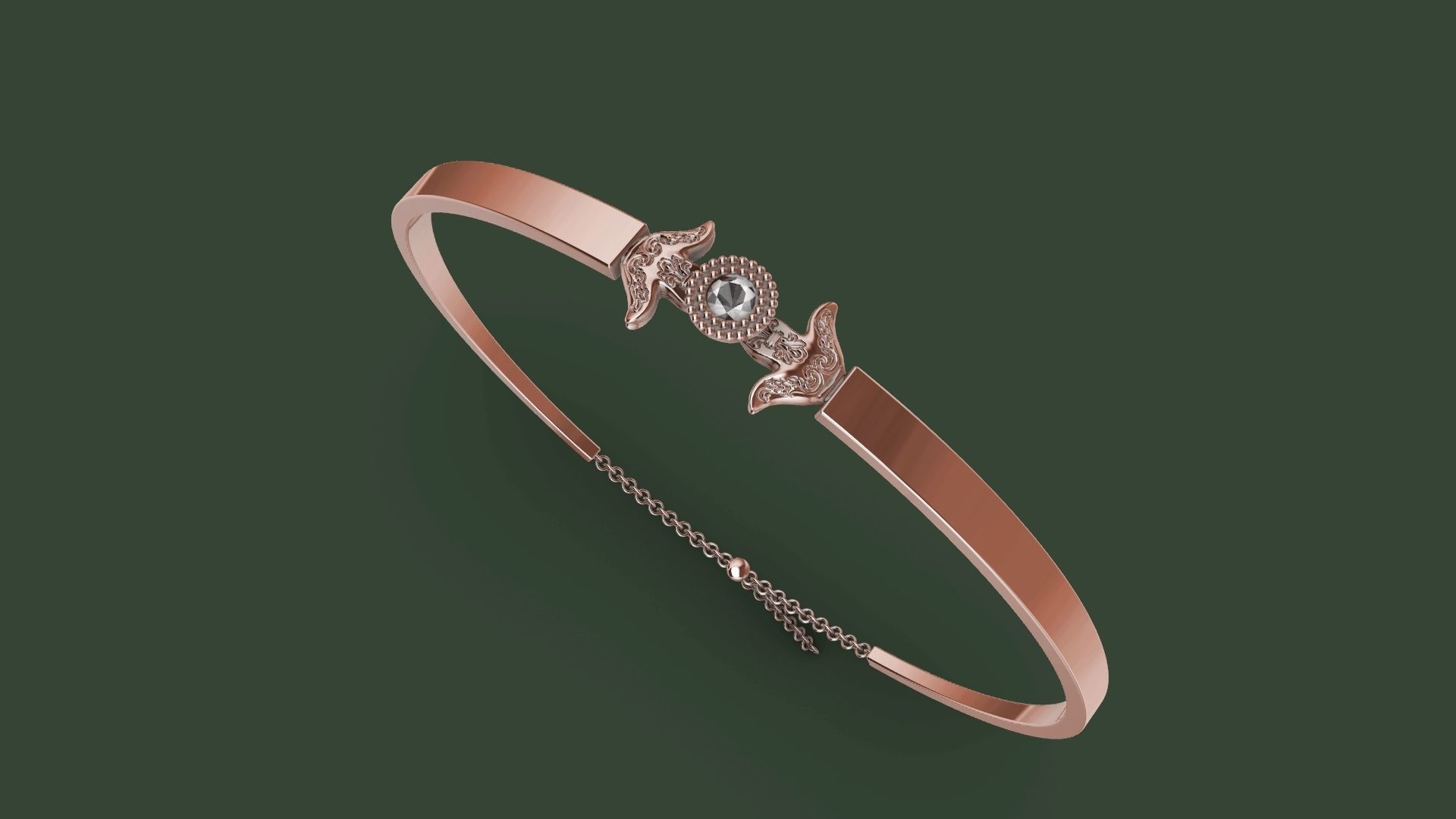 elegant ornament bracelet stl verified 3D print model_11