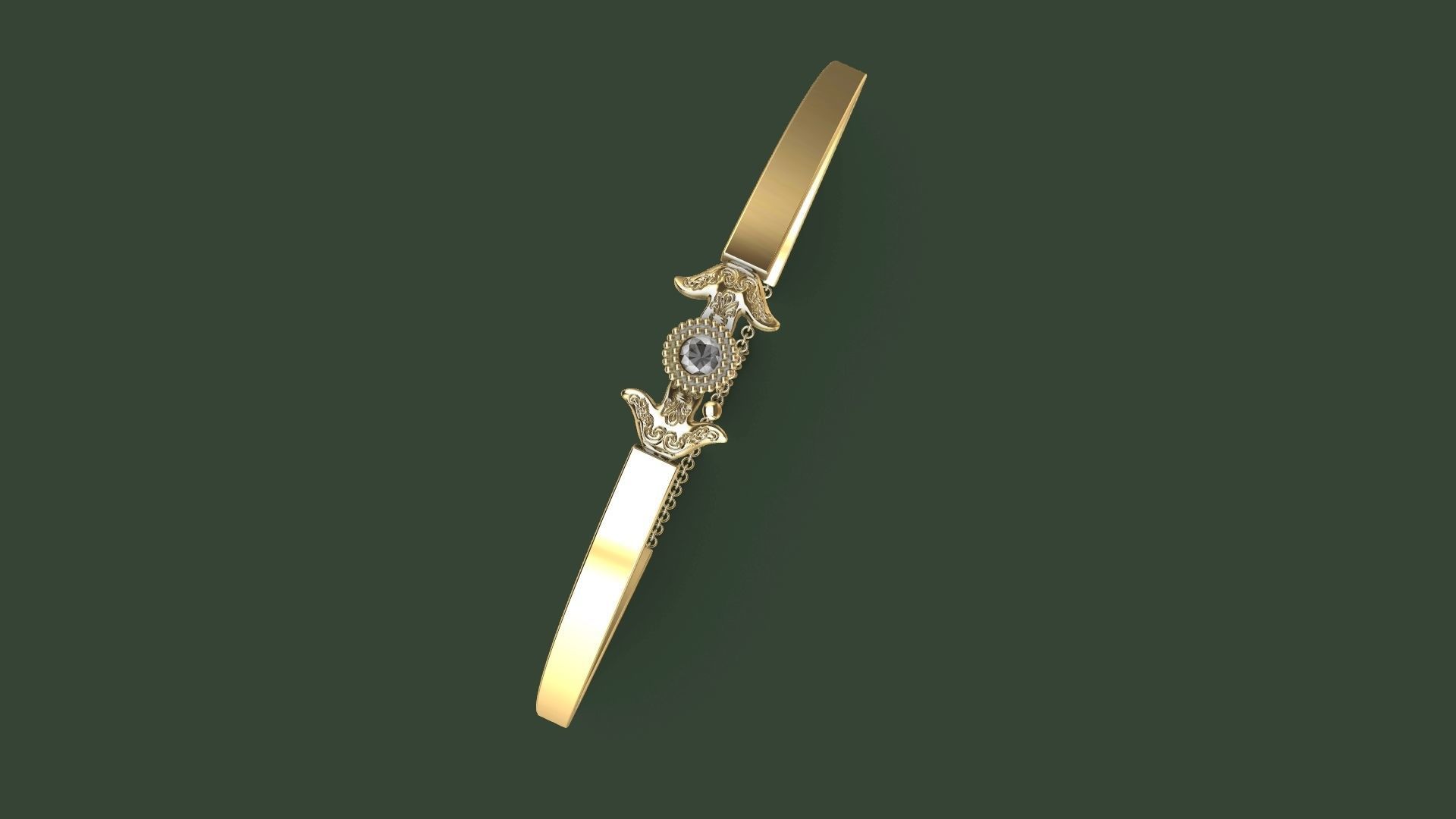 elegant ornament bracelet stl verified 3D print model_6