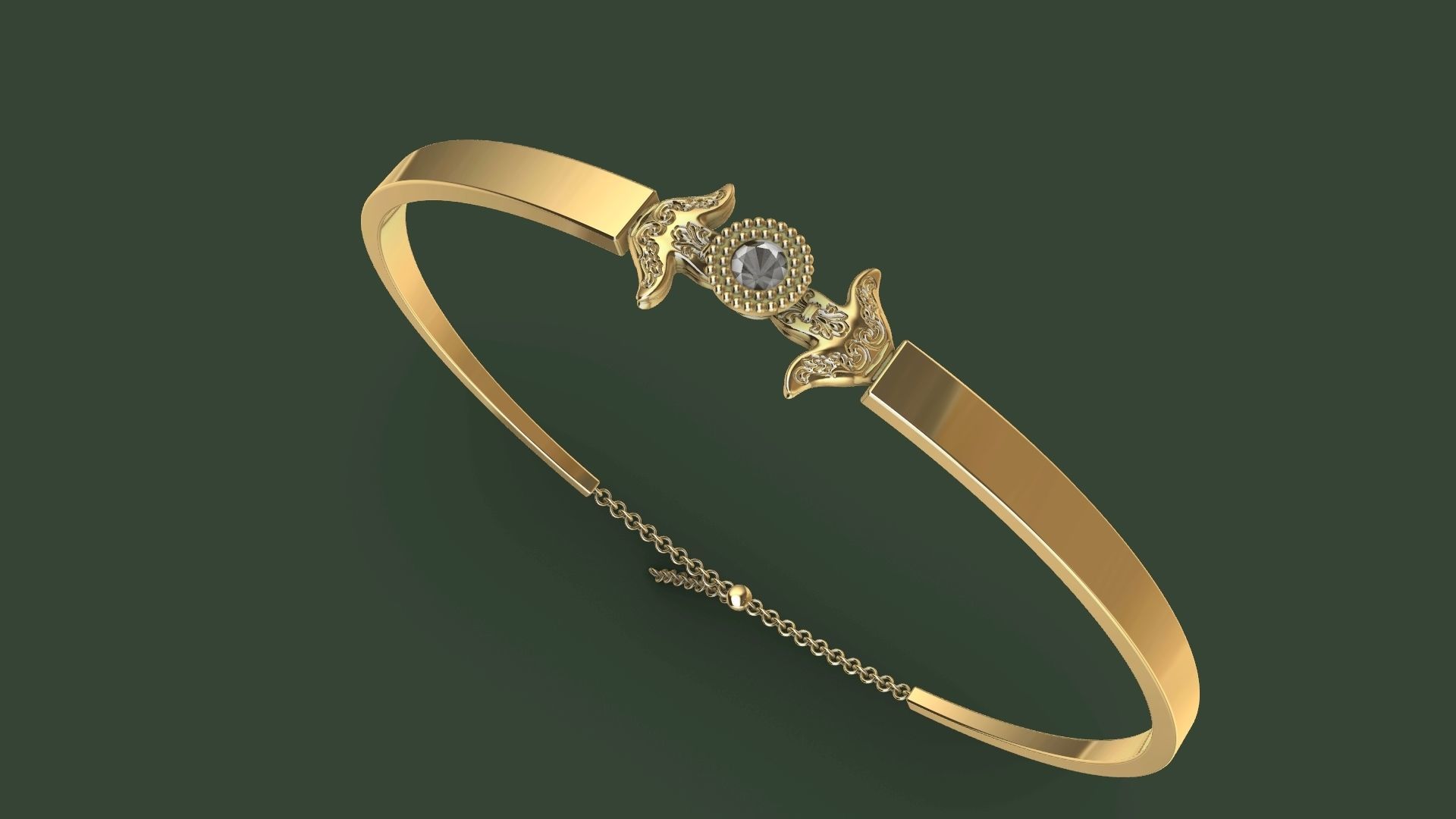 elegant ornament bracelet stl verified 3D print model_2