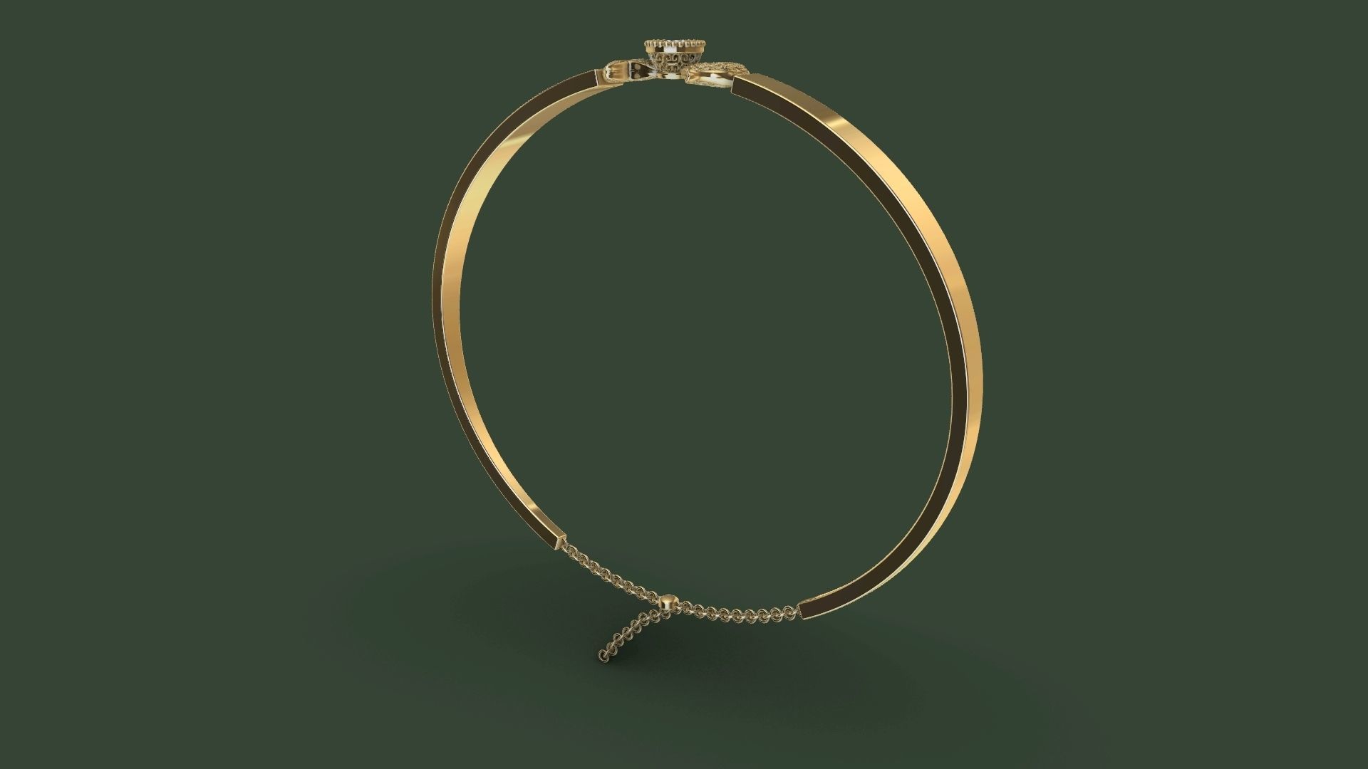 elegant ornament bracelet stl verified 3D print model_5