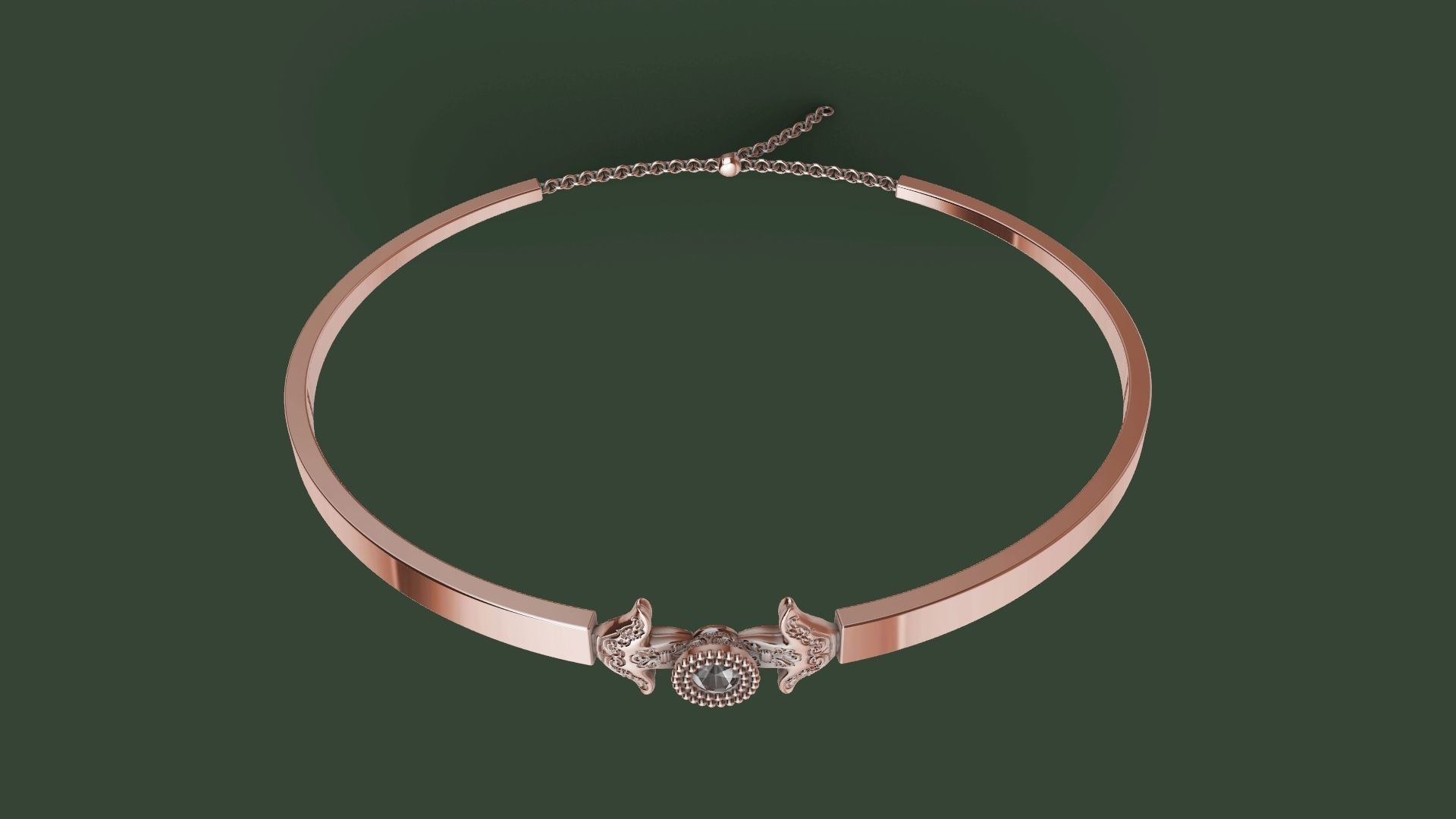 elegant ornament bracelet stl verified 3D print model_17