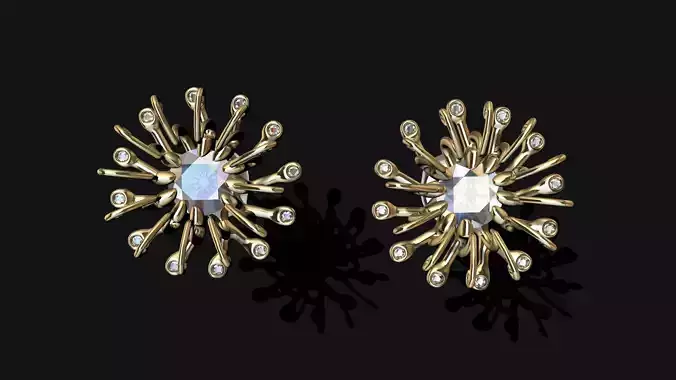 EARRRINGS STUDS ORNAMENT STL VERIFIED