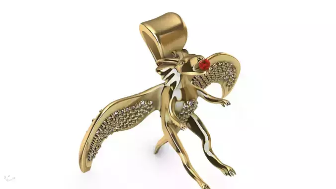 Diamond Dragon pendant  stl verified 3D print model