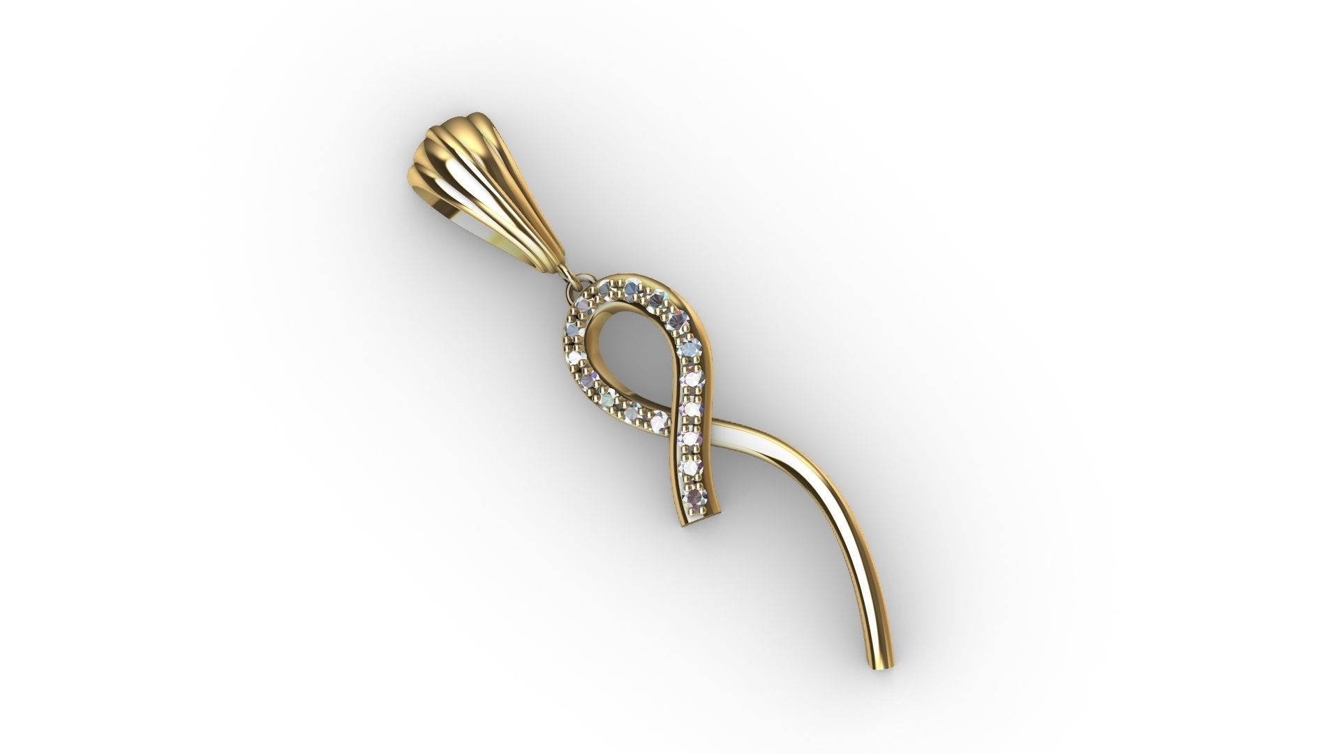 diamond pendant stl verified 3D print model_1