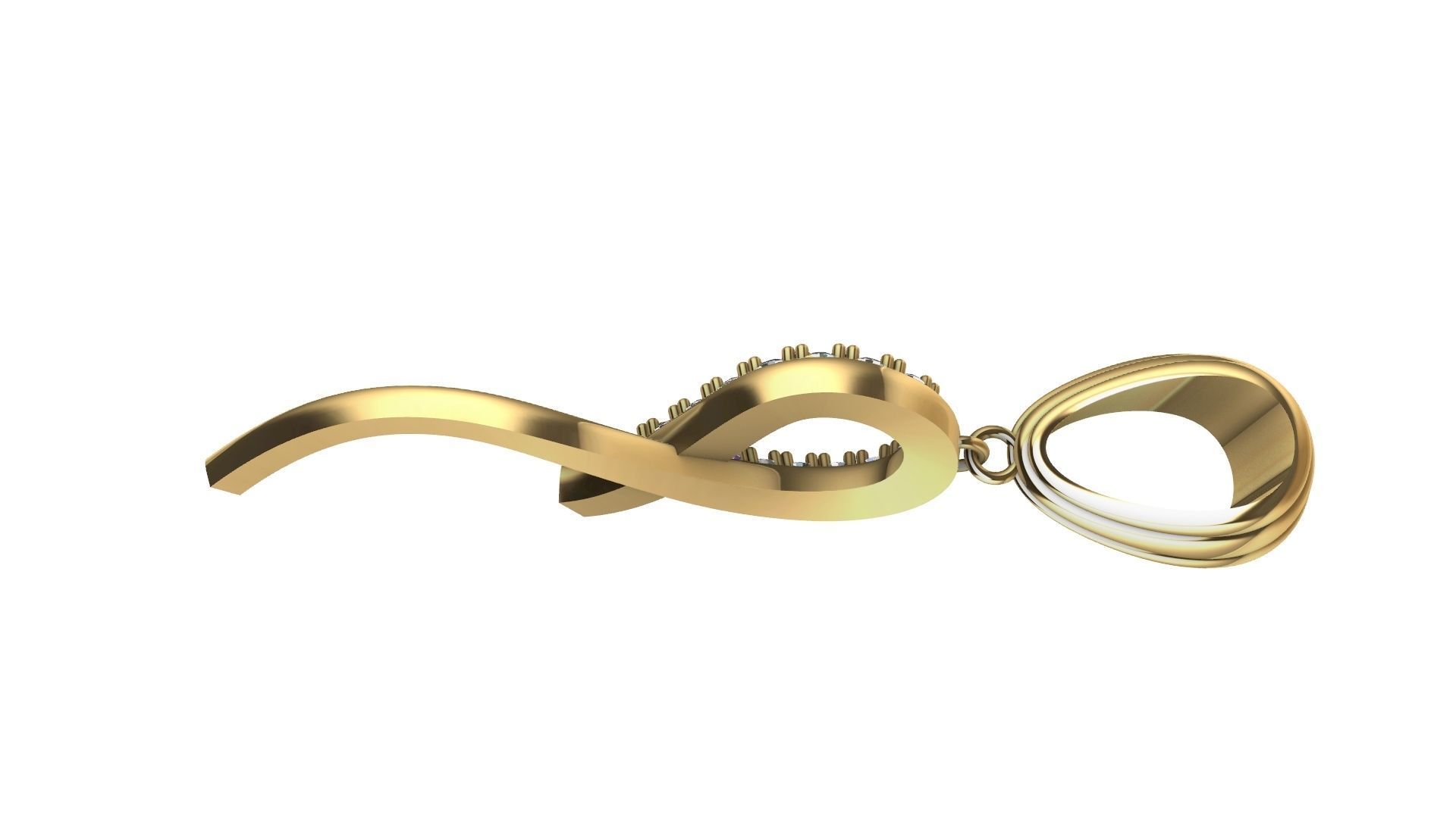 diamond pendant stl verified 3D print model_3