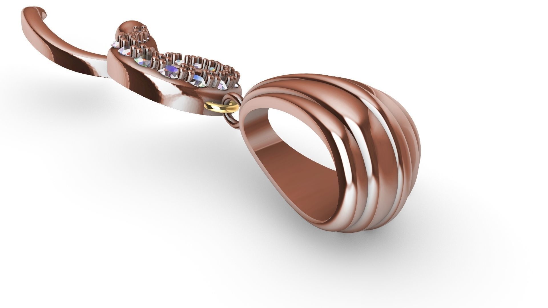 diamond pendant stl verified 3D print model_12