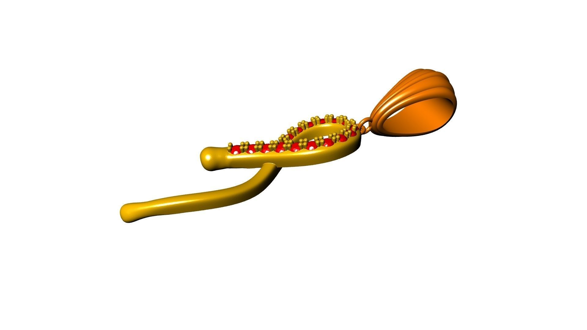 diamond pendant stl verified 3D print model_14