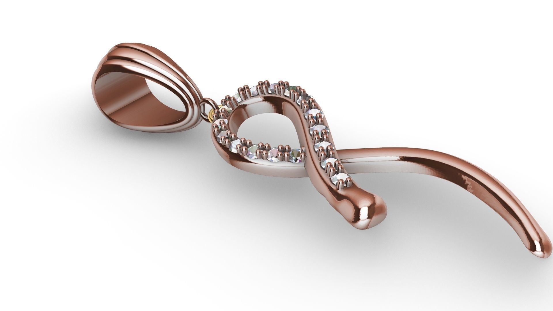 diamond pendant stl verified 3D print model_11