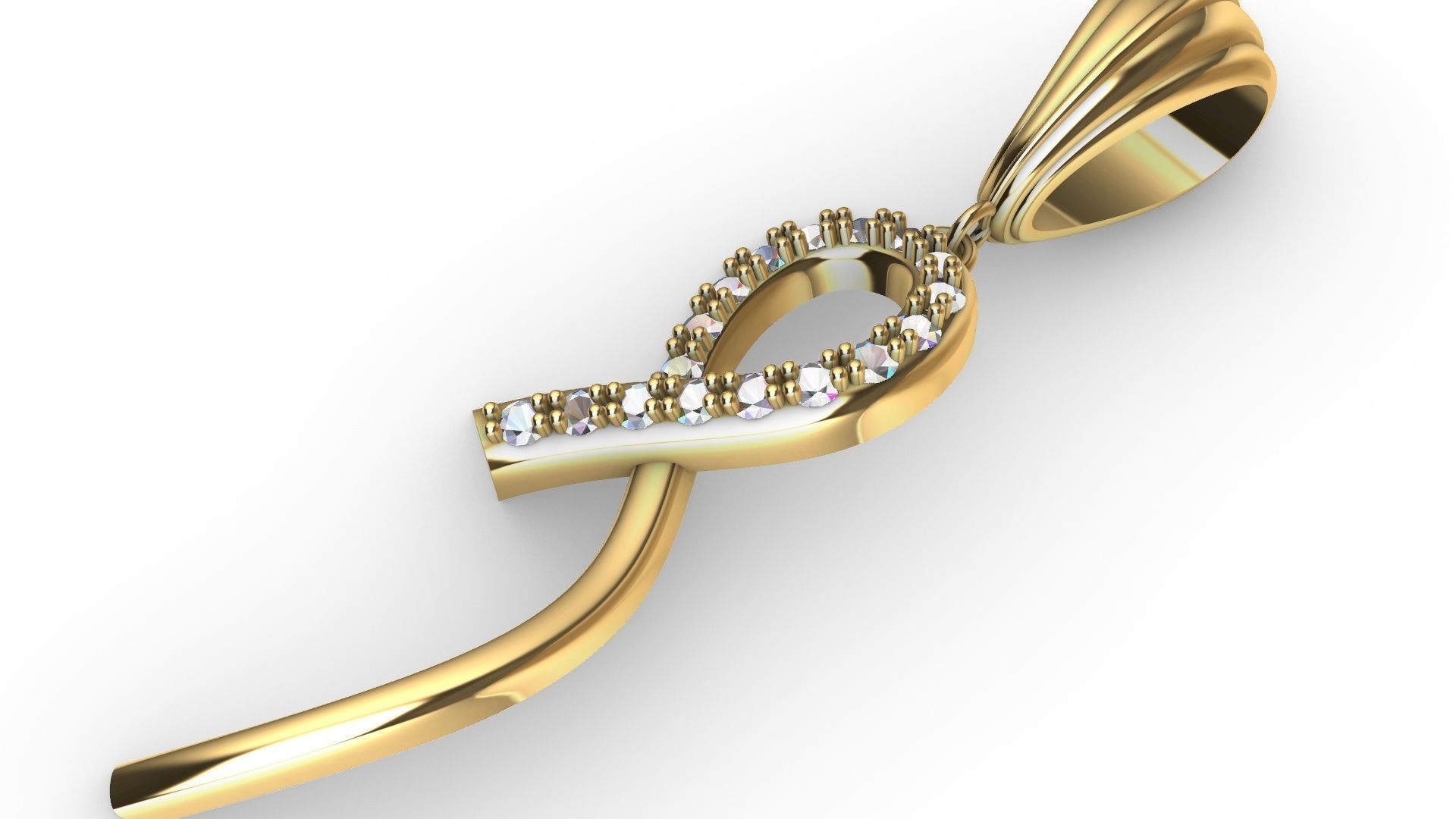 diamond pendant stl verified 3D print model_2