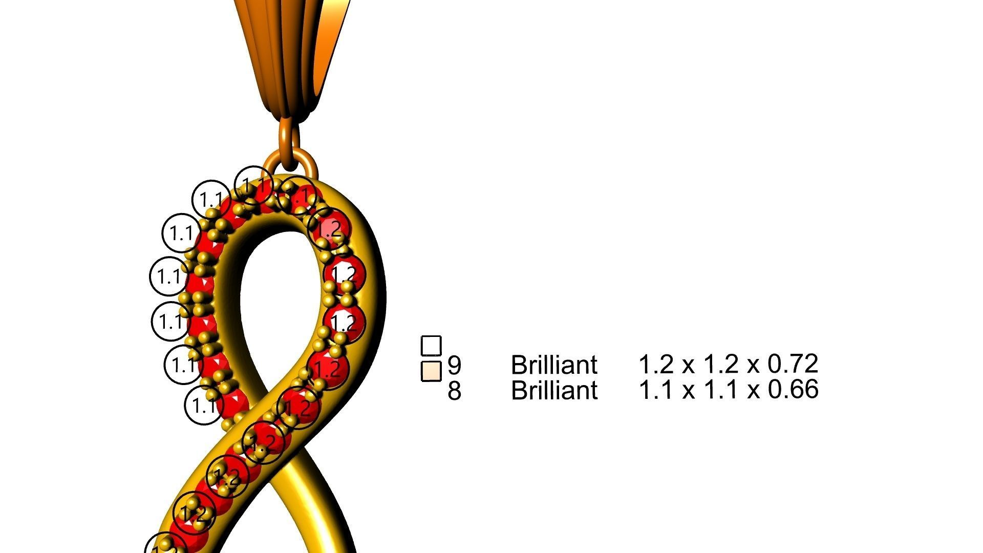 diamond pendant stl verified 3D print model_16