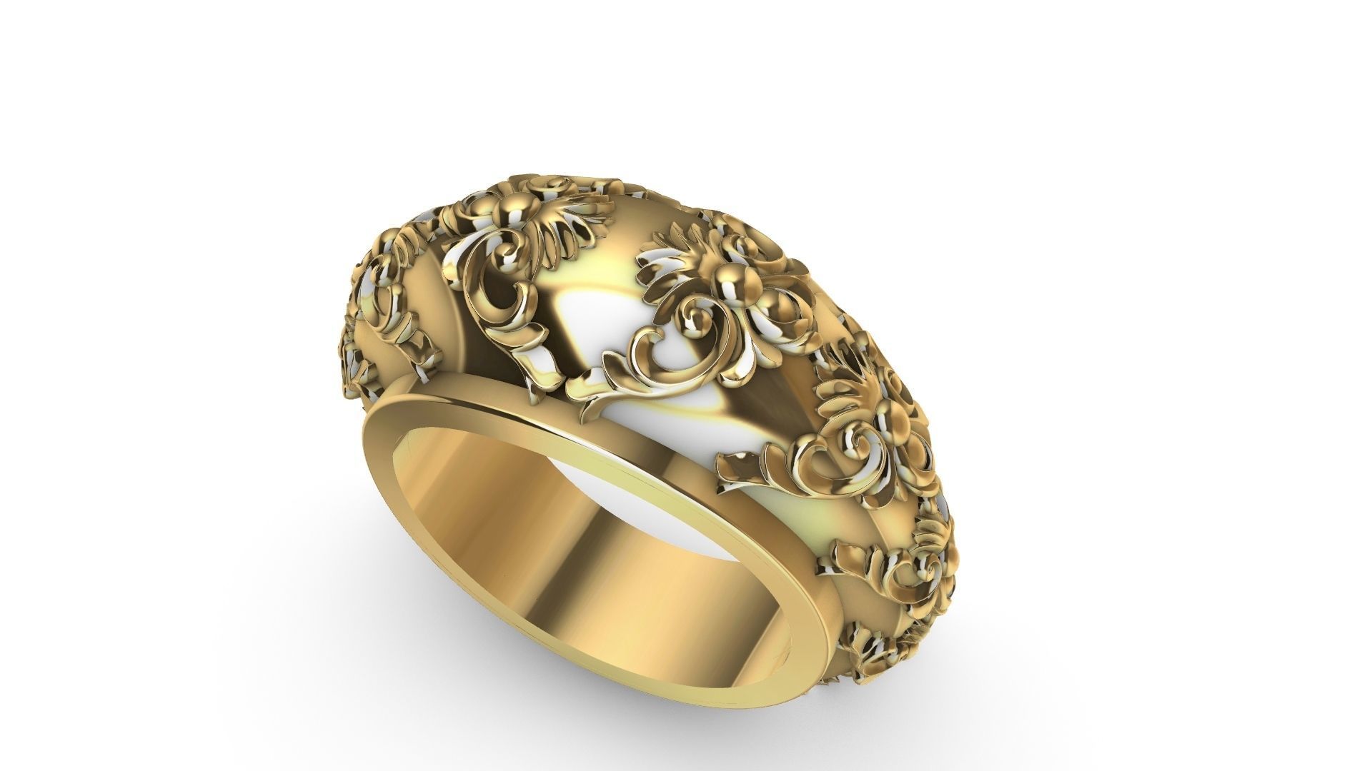 DESIGNER ORNAMENT RING STL VERIFIED 3D print model_4