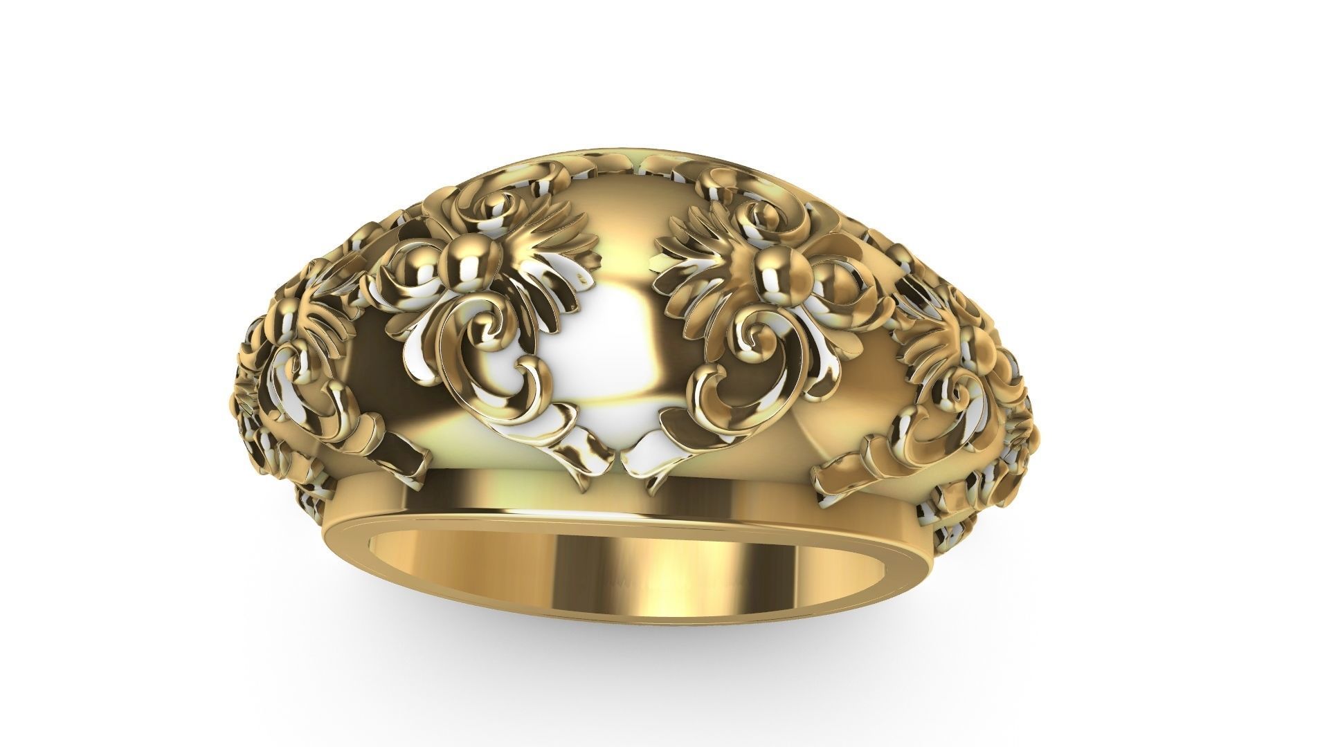 DESIGNER ORNAMENT RING STL VERIFIED 3D print model_1