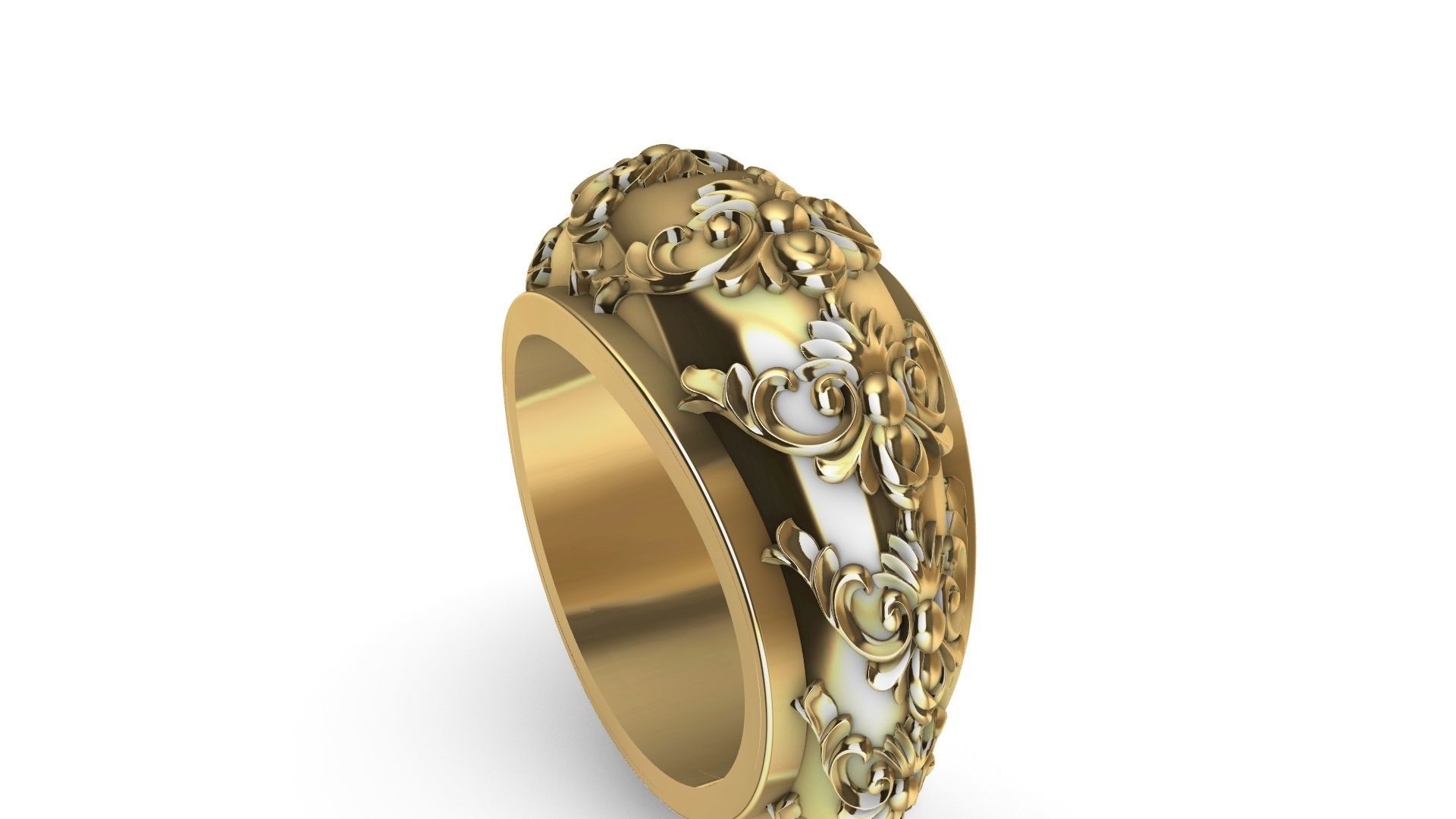 DESIGNER ORNAMENT RING STL VERIFIED 3D print model_7