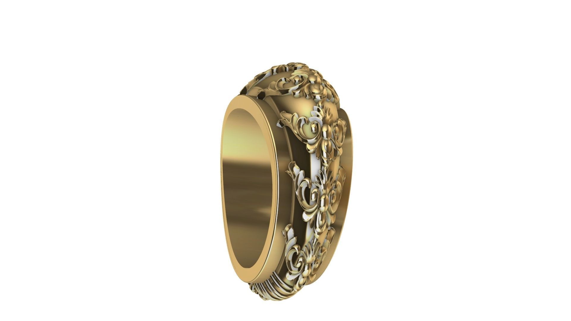 DESIGNER ORNAMENT RING STL VERIFIED 3D print model_3
