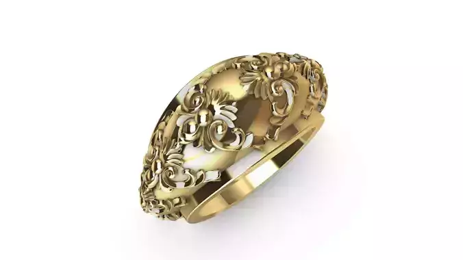 DESIGNER ORNAMENT RING STL VERIFIED