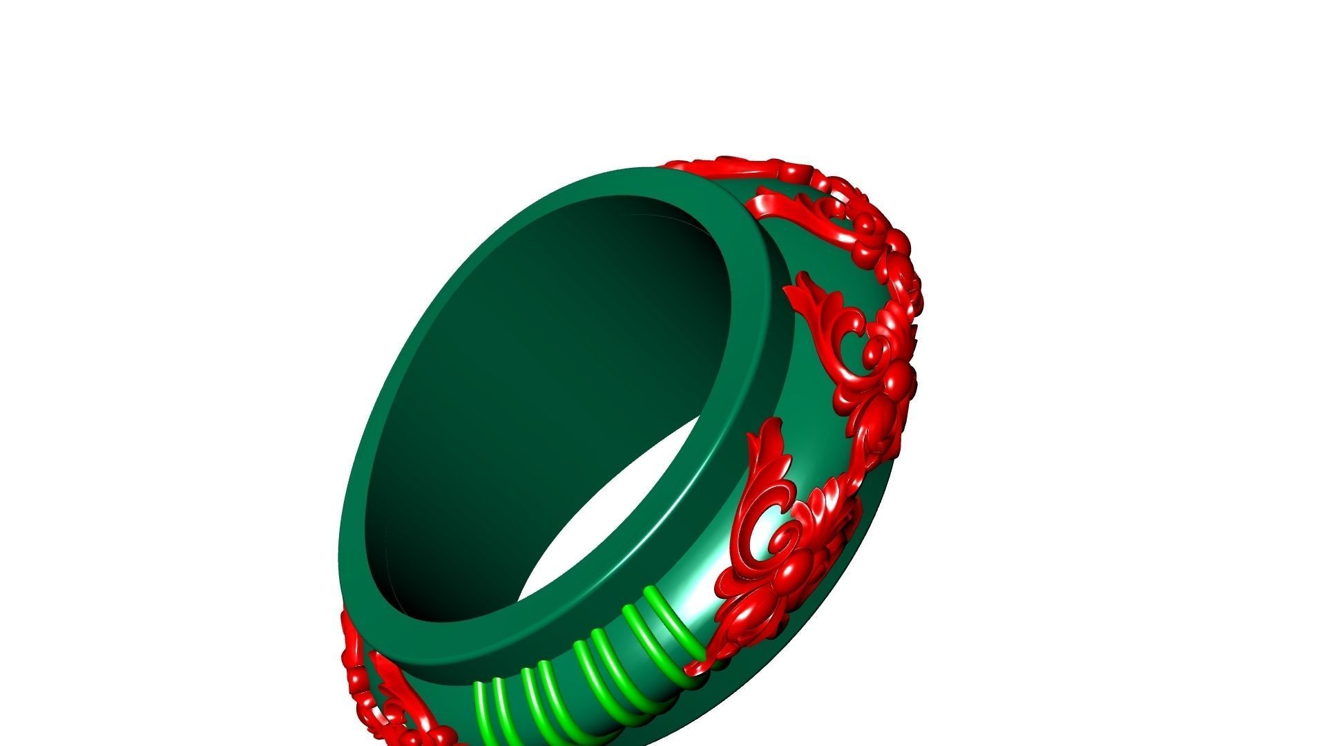 DESIGNER ORNAMENT RING STL VERIFIED 3D print model_17