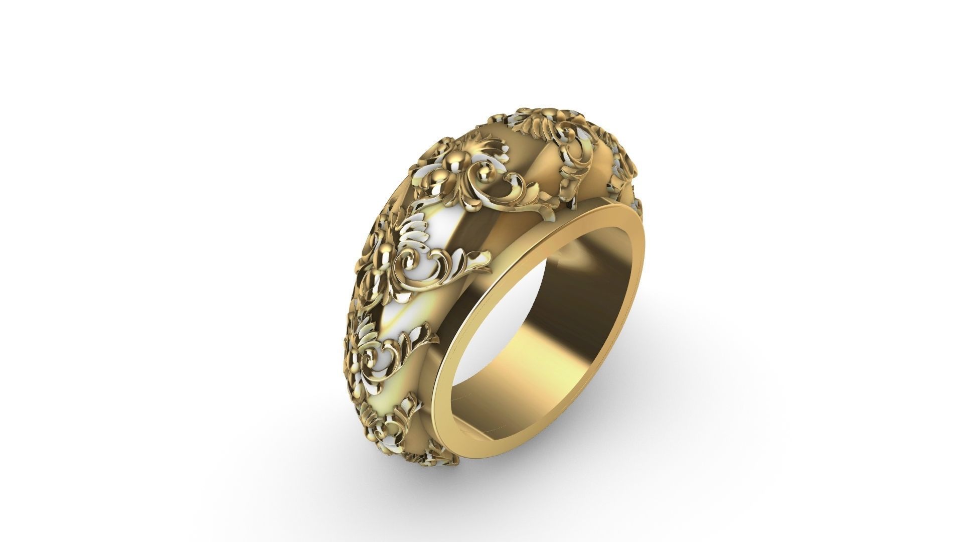 DESIGNER ORNAMENT RING STL VERIFIED 3D print model_6
