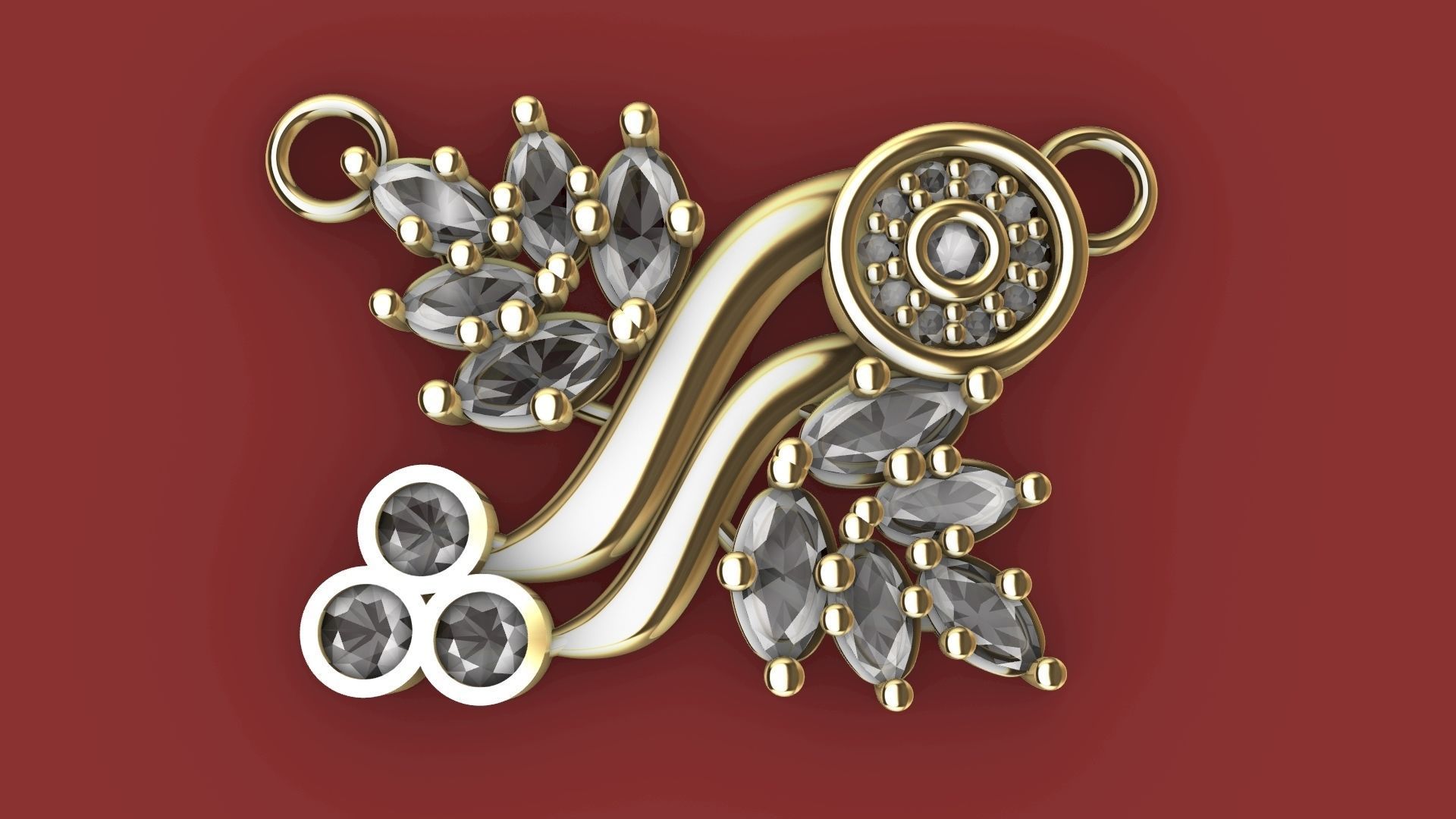 DESIGNER DAIMOND PENDANT STL VERIFIED 3D print model_1