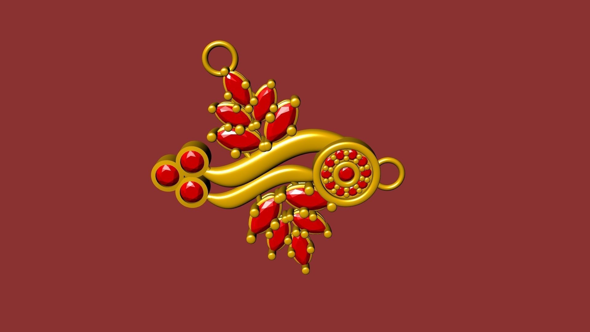 DESIGNER DAIMOND PENDANT STL VERIFIED 3D print model_11