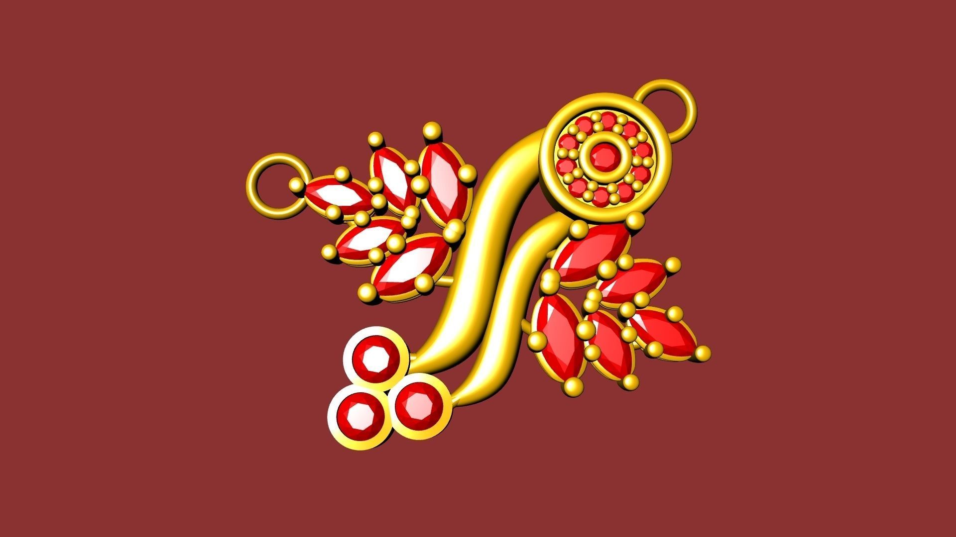 DESIGNER DAIMOND PENDANT STL VERIFIED 3D print model_8