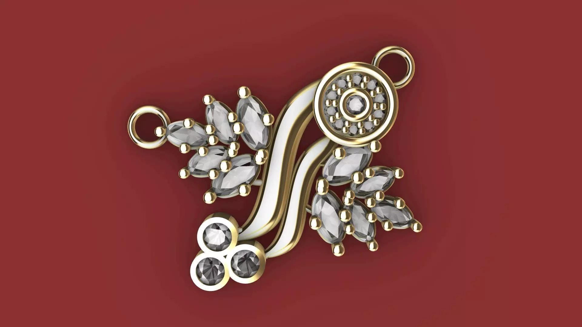 DESIGNER DAIMOND PENDANT STL VERIFIED 3D print model_0