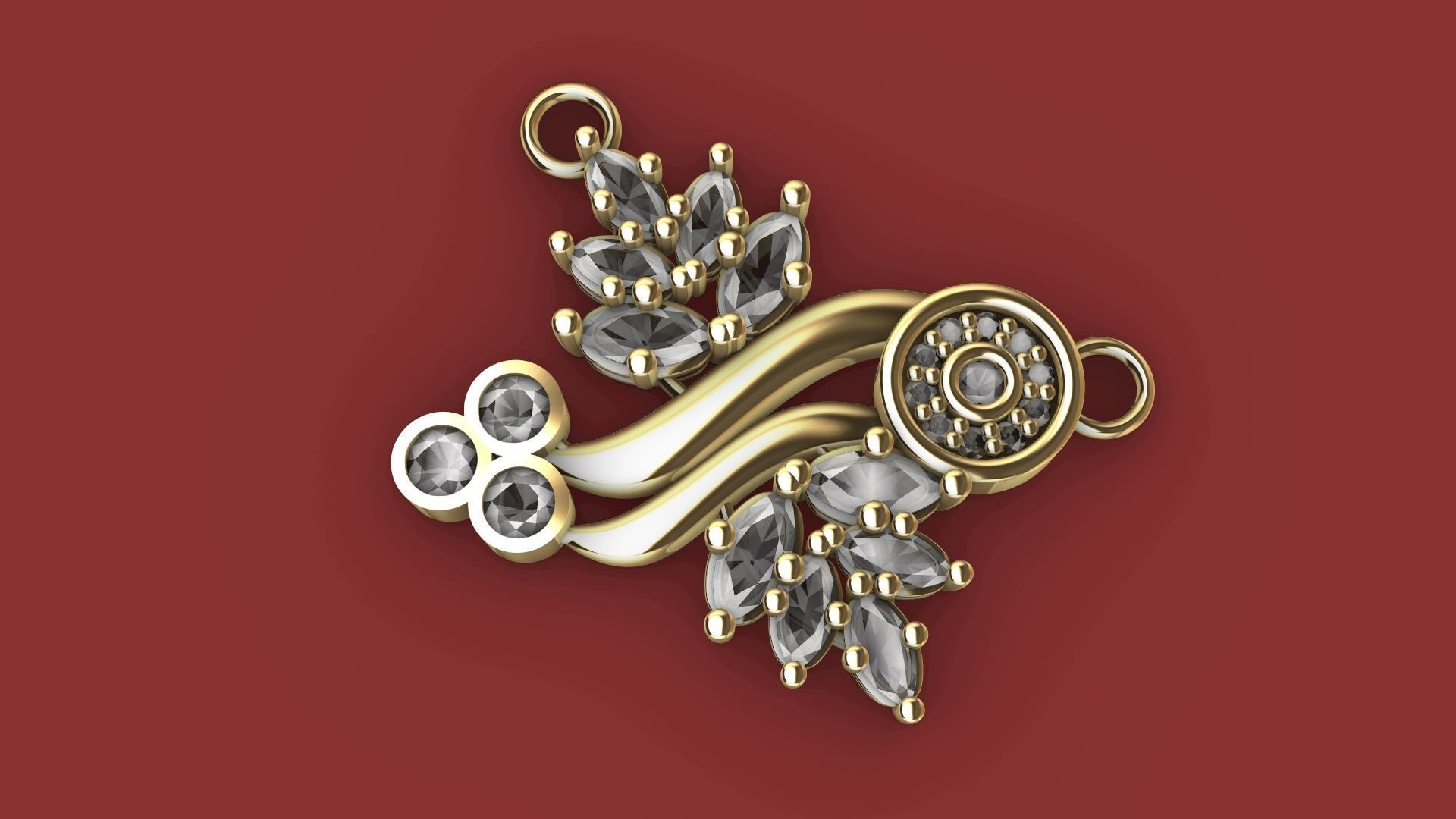 DESIGNER DAIMOND PENDANT STL VERIFIED 3D print model_7