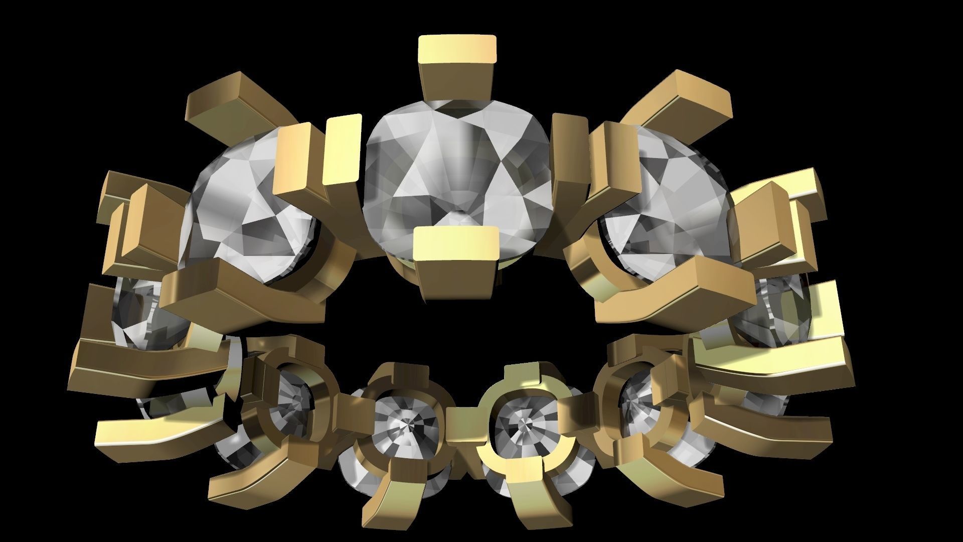 cushion y ring stl verified 3D print model_7