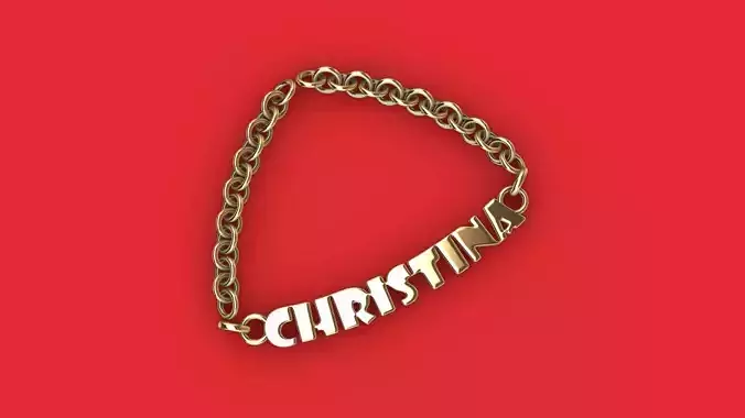 CHRISTINA TEXT PENDANT STL VERIFIED