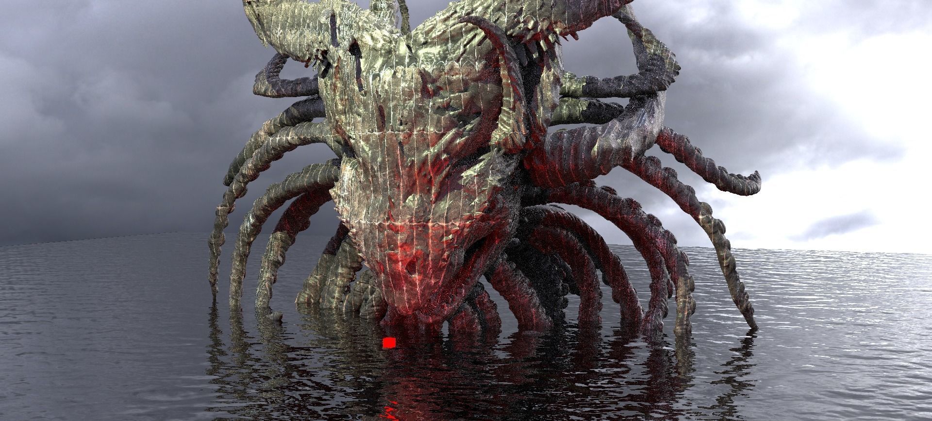 Cthulhu Squid monster sculpture Deep Sea 2  3D model_1