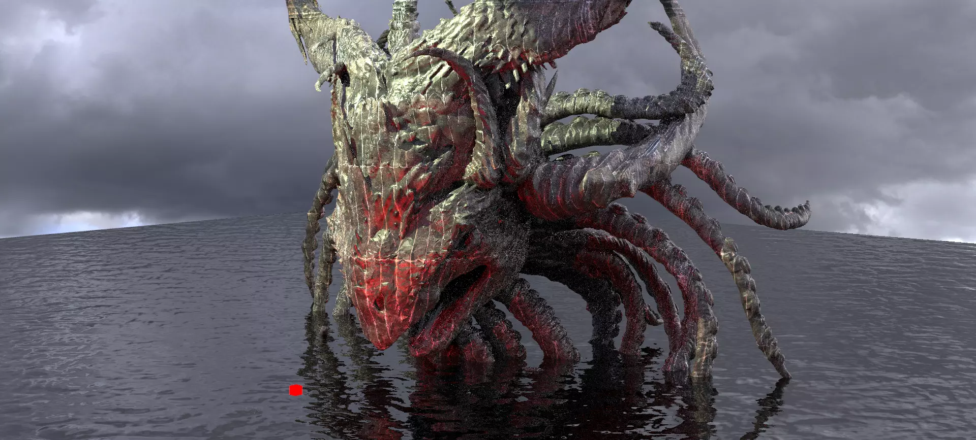 Cthulhu Squid monster sculpture Deep Sea 2  3D model_0