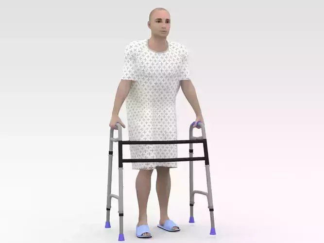 Patient with Walker 3D model