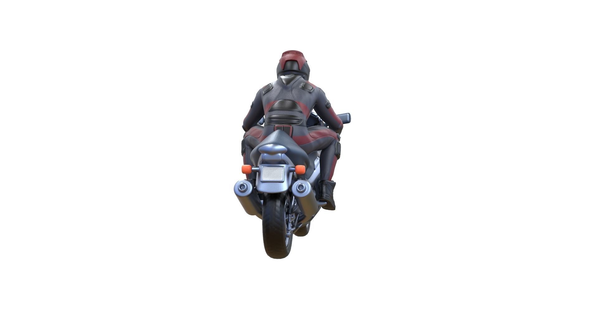 Motor rider and motorcycle 3D print model_19