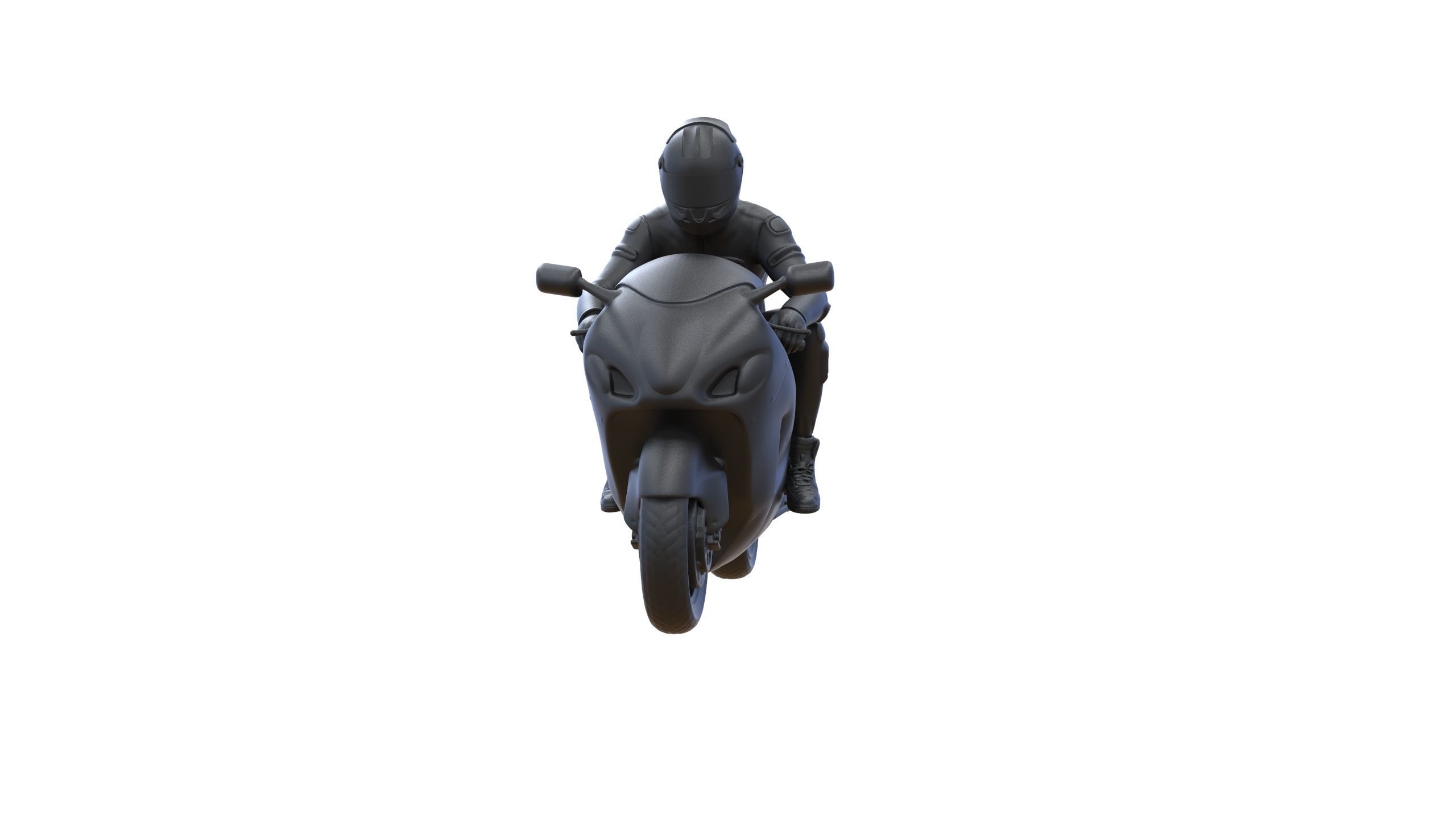 Motor rider and motorcycle 3D print model_28