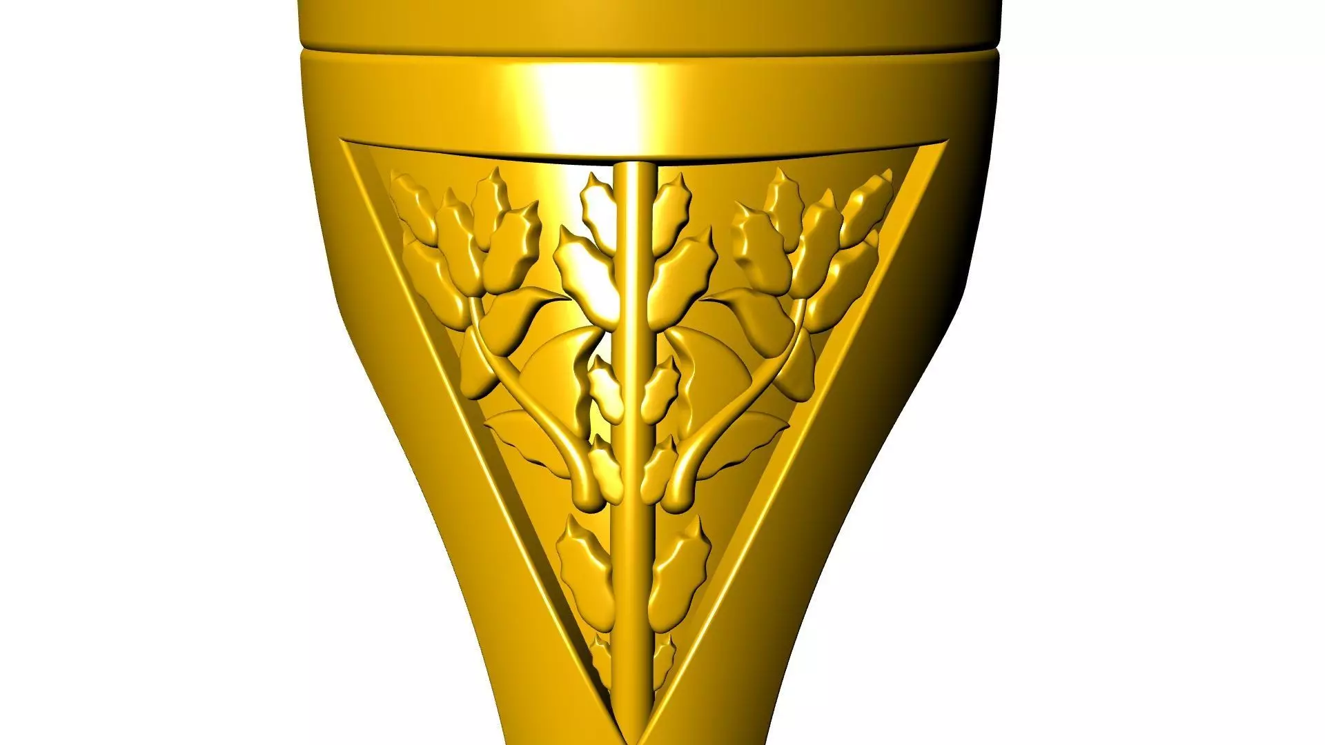 cabochon leaf engraved ring stl verified 3D print model_0