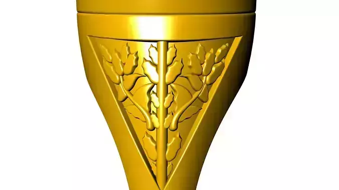 cabochon leaf engraved ring stl verified