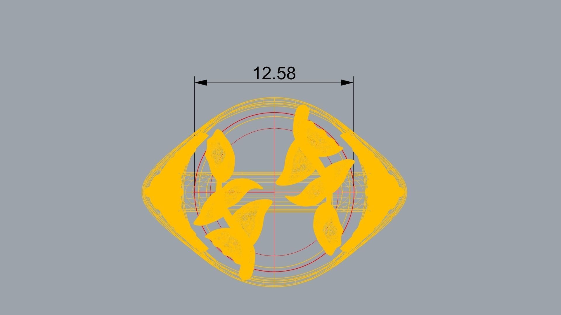 cabochon leaf engraved ring stl verified 3D print model_19