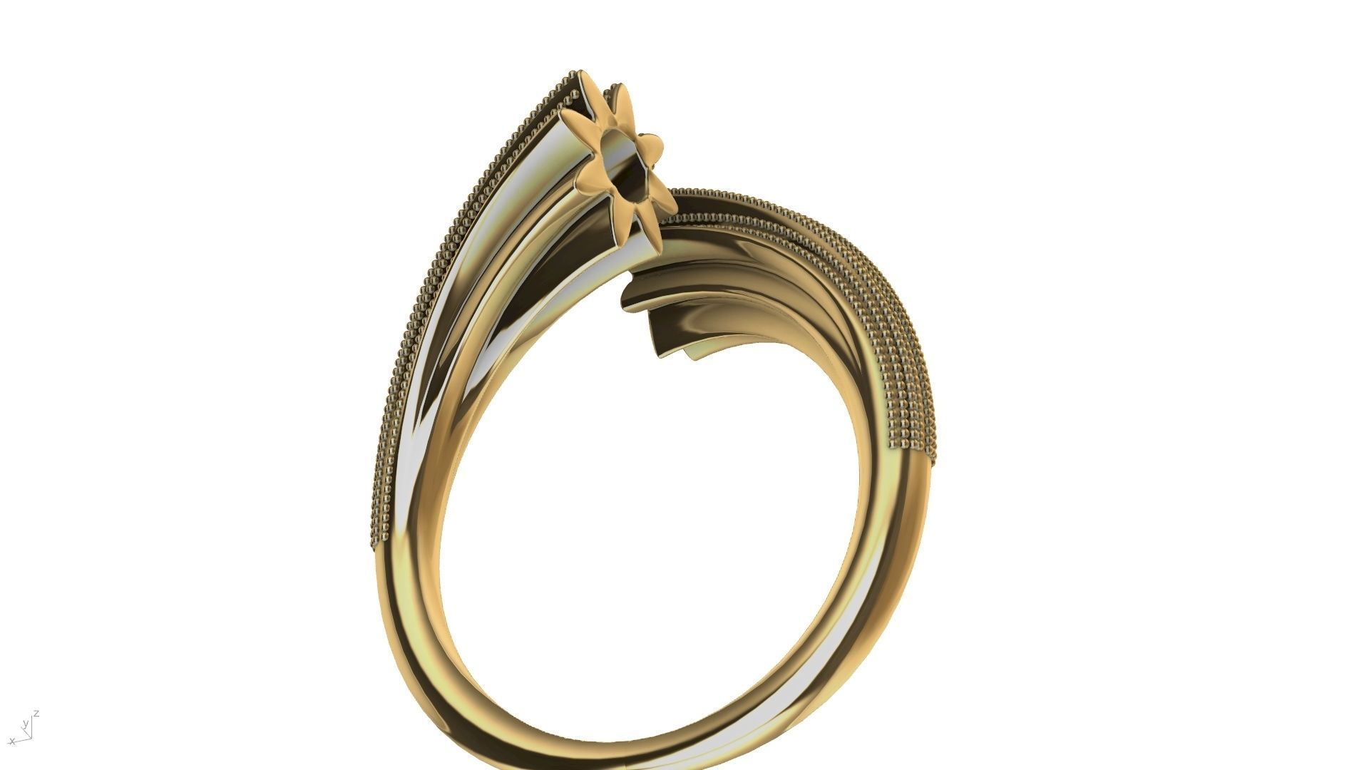 BYPASS MILGRAIN RING stl verified 3D print model_9