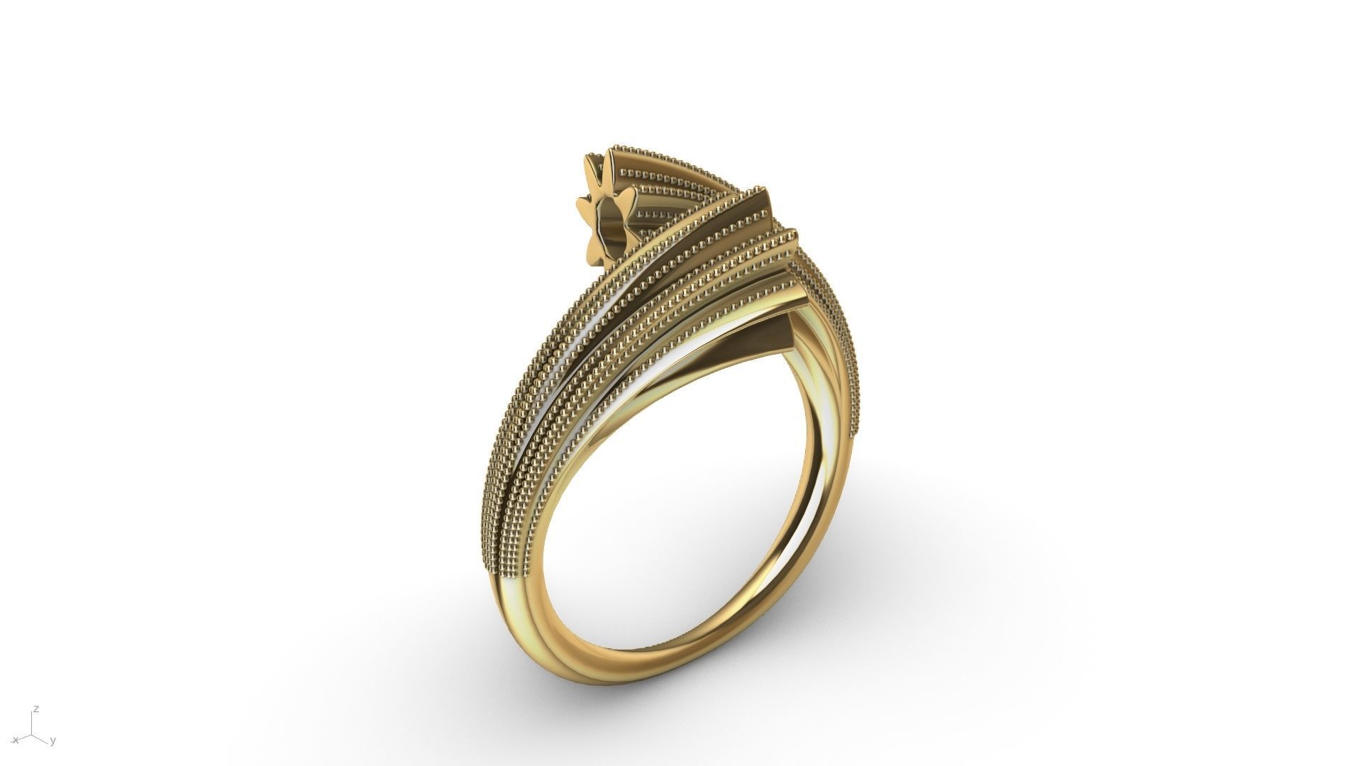 BYPASS MILGRAIN RING stl verified 3D print model_19