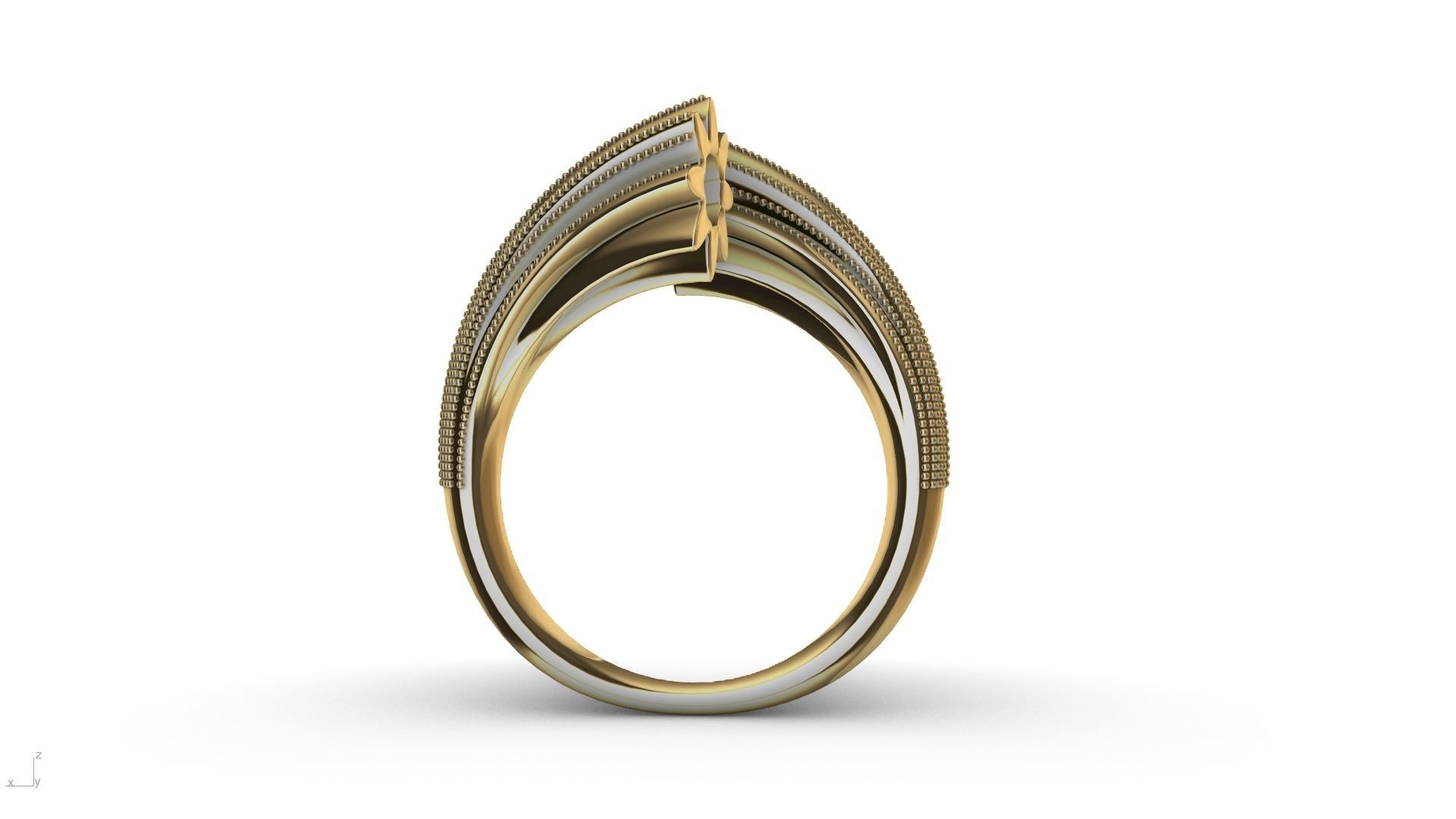 BYPASS MILGRAIN RING stl verified 3D print model_10