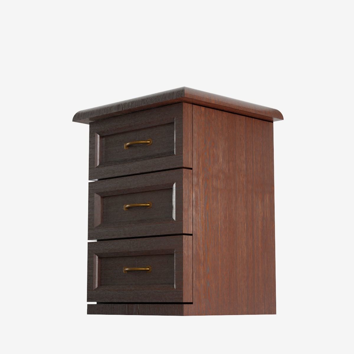 Chest of Drawers Low-poly 3D model_10