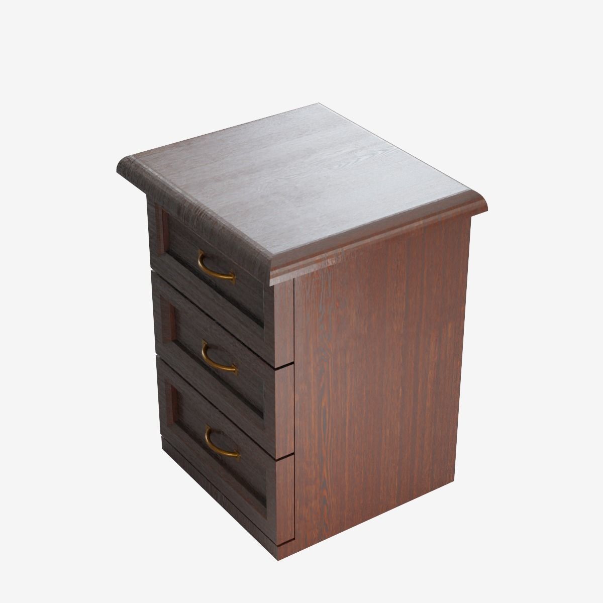 Chest of Drawers Low-poly 3D model_9