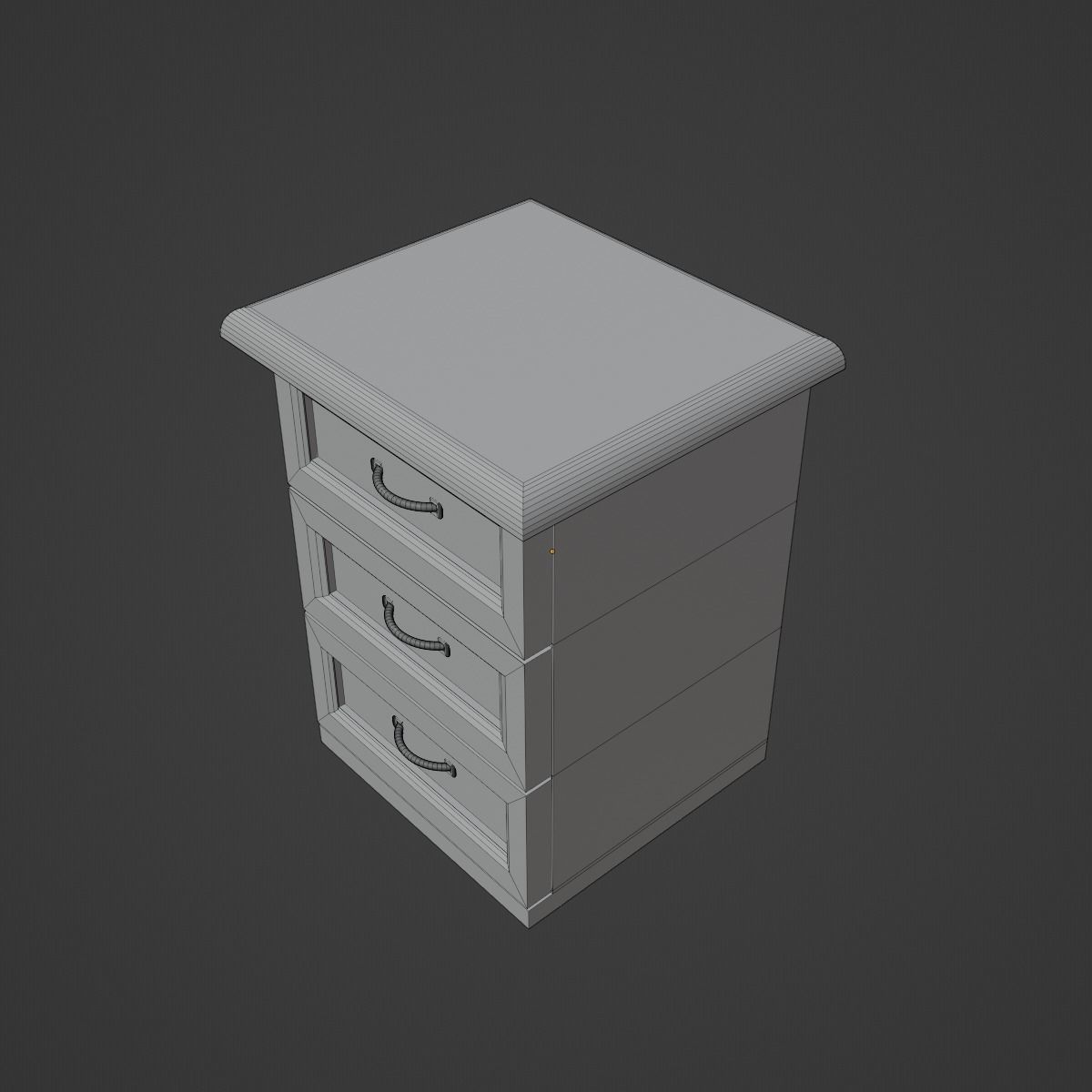 Chest of Drawers Low-poly 3D model_15