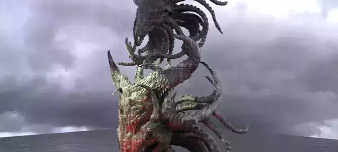 Cthulhu Squid monster collection 1  3D model