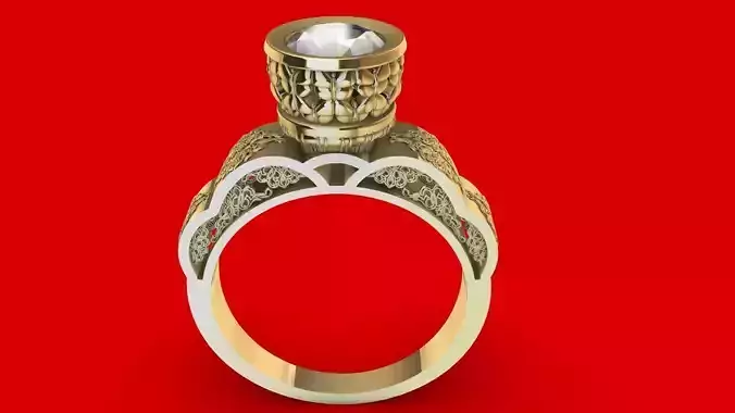 butterfly basket ornament ring stl verified