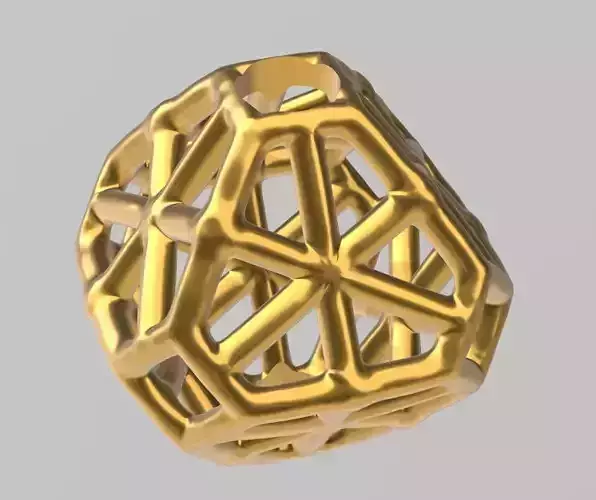 Designer Art-Deco Bead ball 7and half mm stl verified