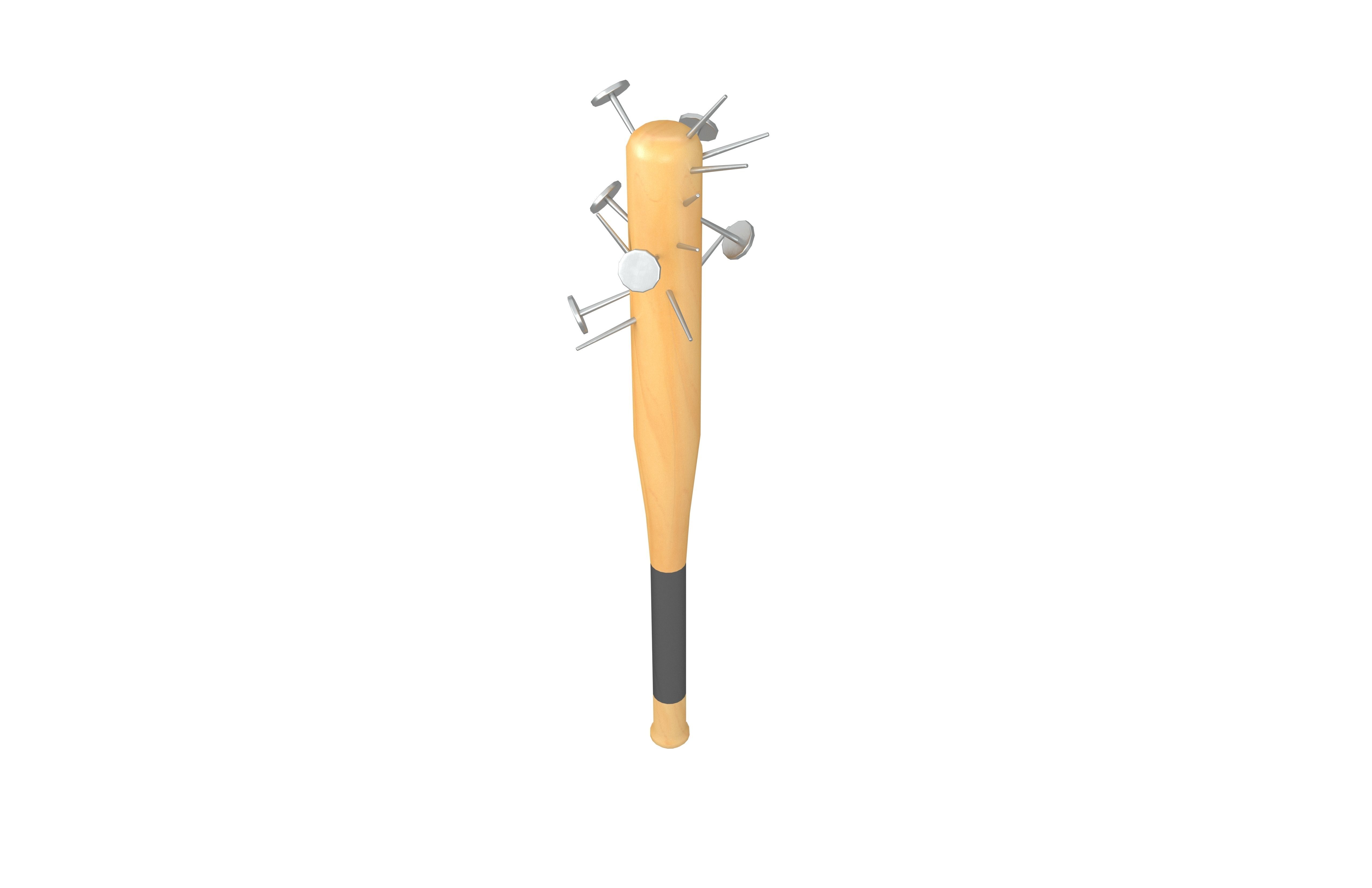 Baseball Bat Weapons v1 002 Low-poly 3D model_2