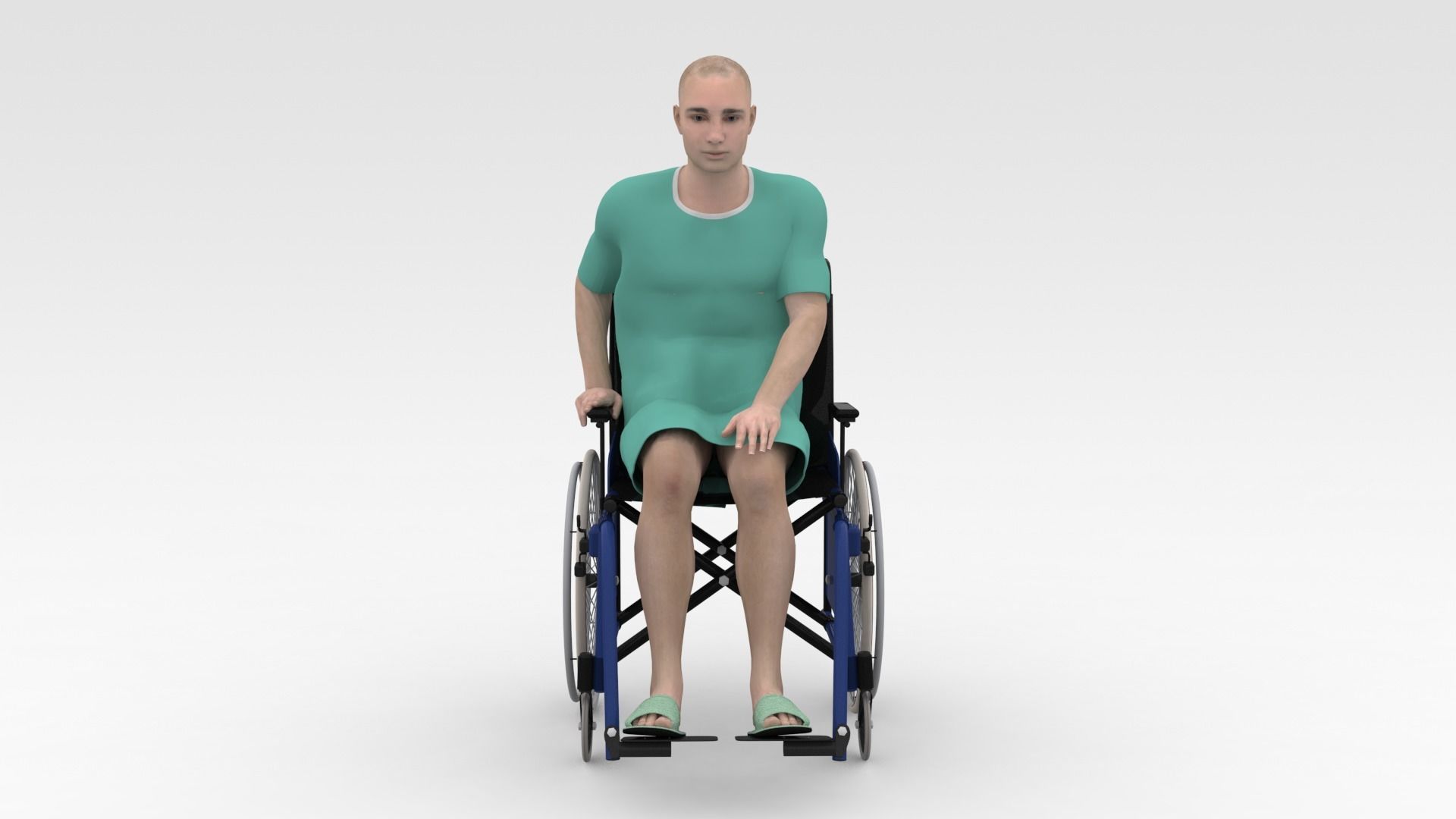 Patients Model Collections - Green Dress 3D model_12