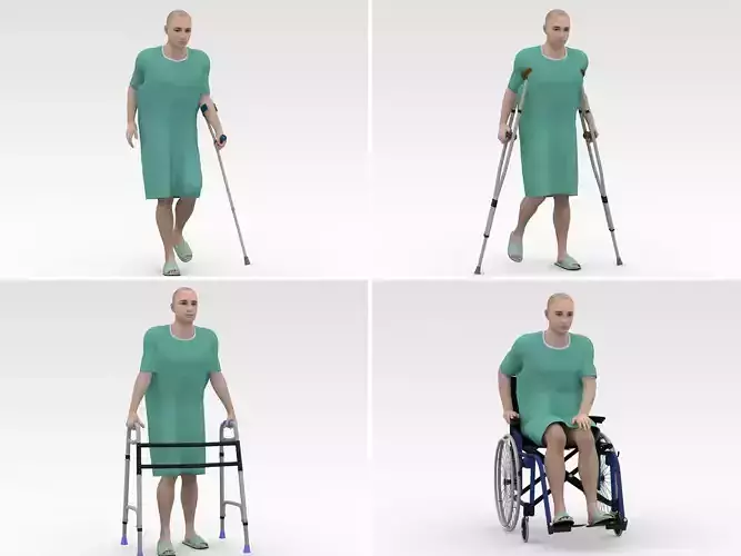 Patients Model Collections - Green Dress 3D model